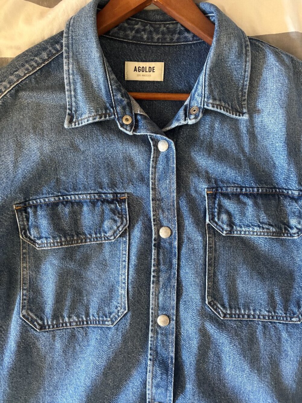 AGOLDE Oversized M Denim Jacket Mint